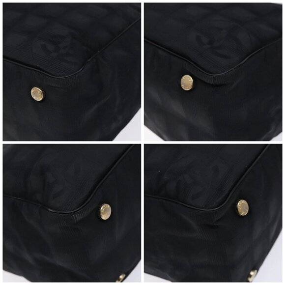 CHANEL New Travel Line Hand Bag Nylon Black CC Auth - Picture 16 of 16